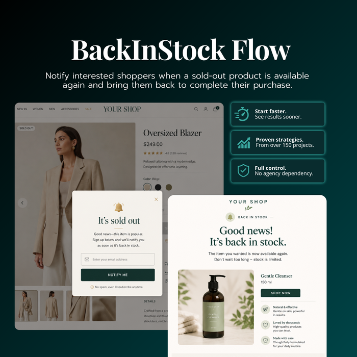 Klaviyo BackInStock Flow