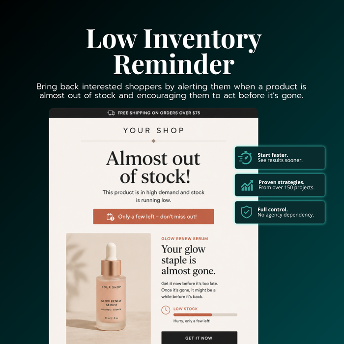 Low Inventory Reminder