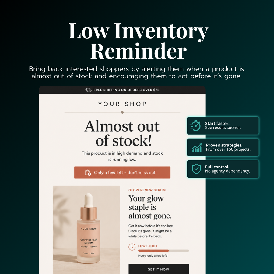 Low Inventory Reminder